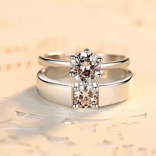 Silver_Stainless_Steel_Couple_Ring_Set