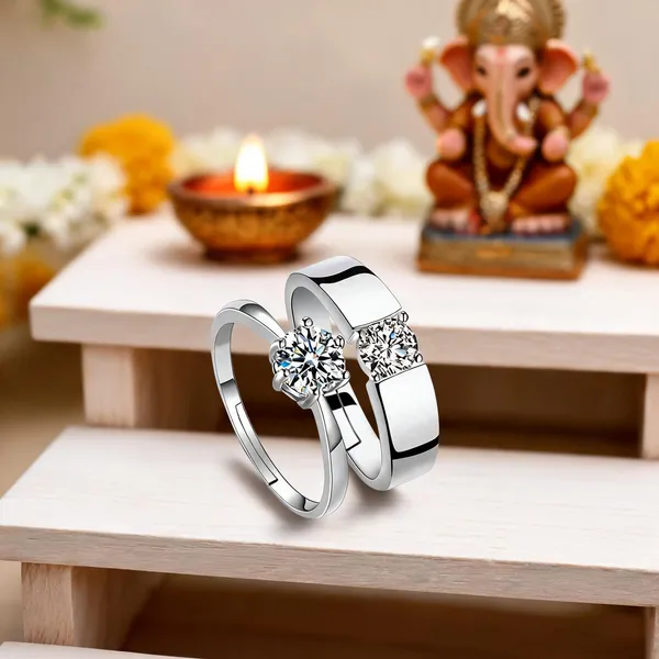 Silver_Stainless_Steel_Couple_Ring_Set