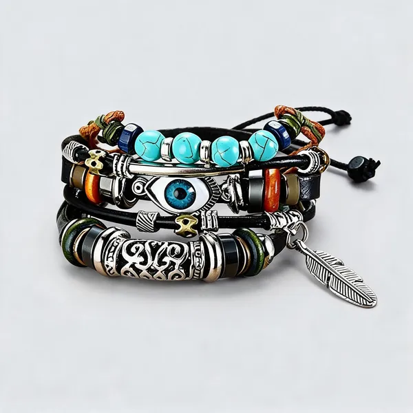 Blue_And_Black_Stainless_Steel,Acrylic_Plastic_Evil_Eye_Bracelet