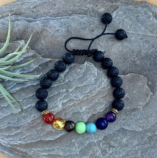Multicolor_Stainless_Steel,Acrylic_Plastic_7_Chakra_Bracelet