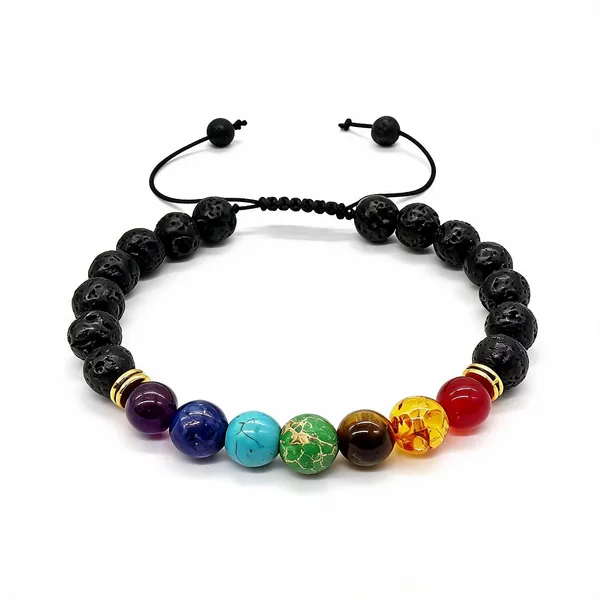 Multicolor_Stainless_Steel,Acrylic_Plastic_7_Chakra_Bracelet