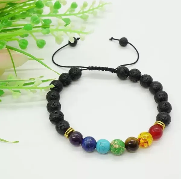 Multicolor_Stainless_Steel,Acrylic_Plastic_7_Chakra_Bracelet