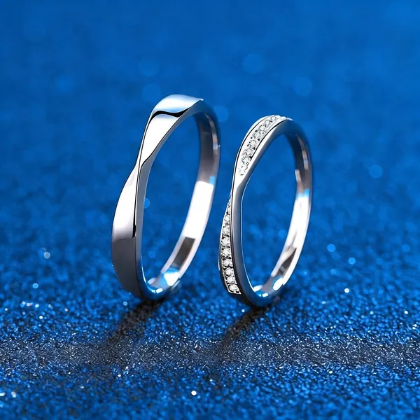 Silver_Stainless_Steel_Couple_Ring_Set