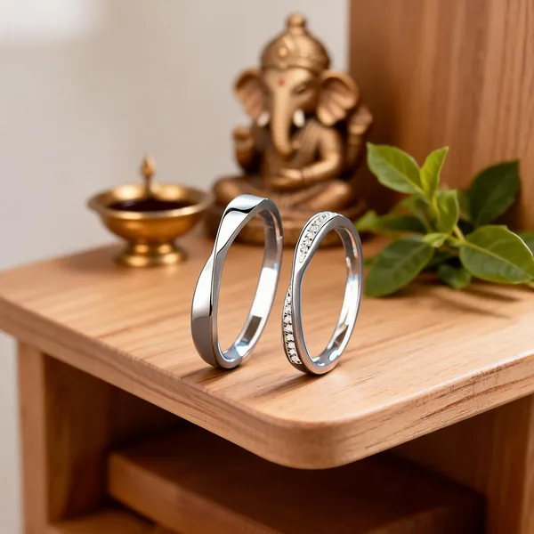Silver_Stainless_Steel_Couple_Ring_Set