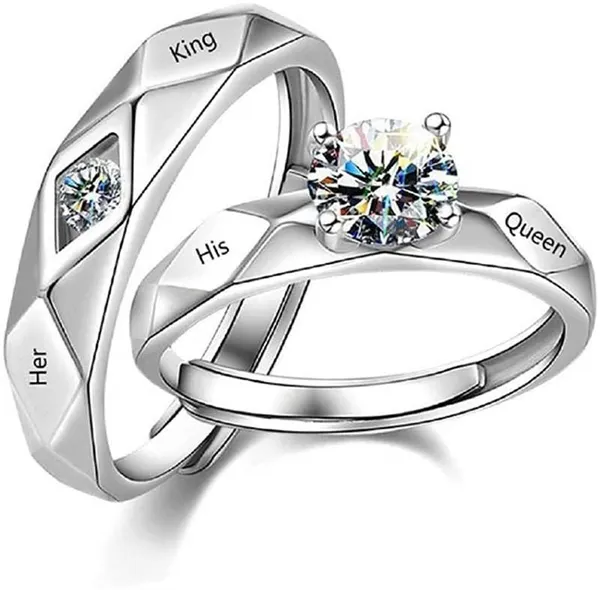 Silver_Stainless_Steel_Couple_Ring_Set