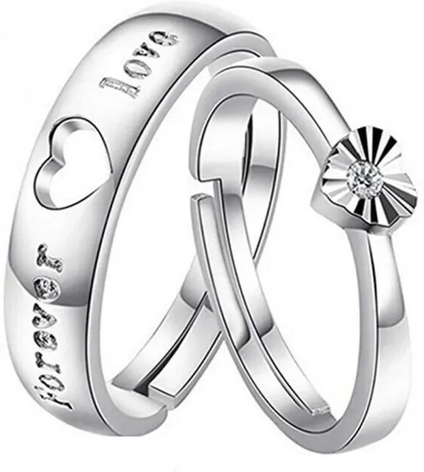 Silver_Stainless_Steel_Couple_Ring_Set