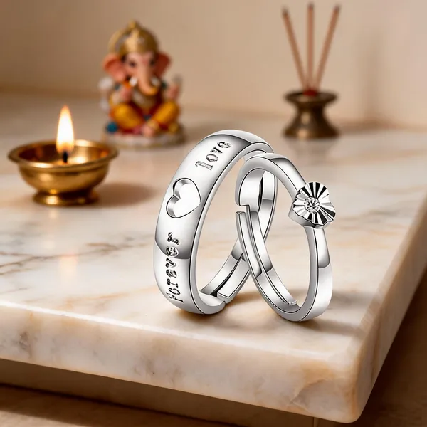 Silver_Stainless_Steel_Couple_Ring_Set