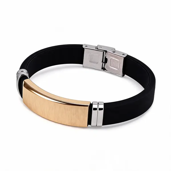 Gold_Black_Stainless_Steel_Single_Bracelet