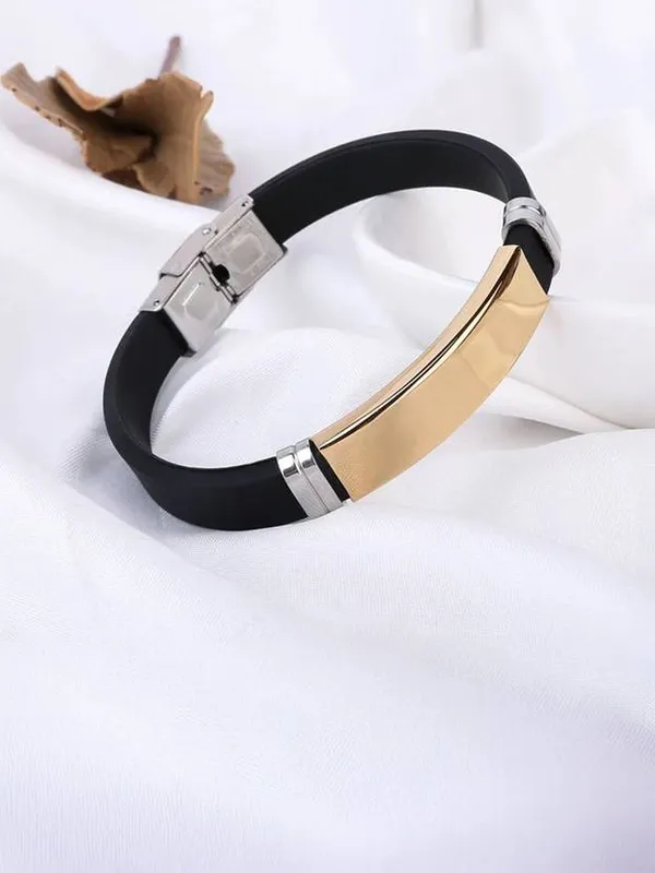 Gold_Black_Stainless_Steel_Single_Bracelet