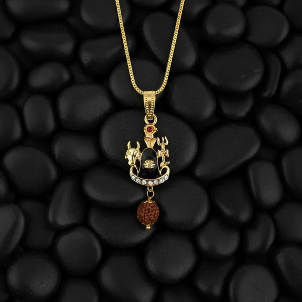 Gold_Stainless_Steel_Shiva_Trishul_Damru_Pendant_Necklace