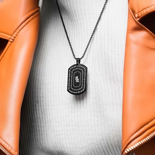 Black_Stainless_Steel_Hanuman_Chalisa_Pendant_Necklace