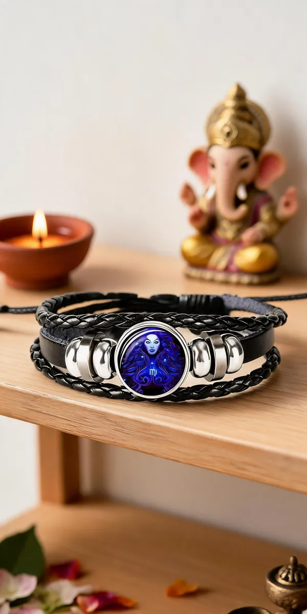 Black_And_Silver_Stainless_Steel_Zodiac_Bracelet