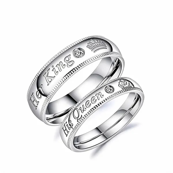 Silver_Stainless_Steel_Couple_Ring_Set