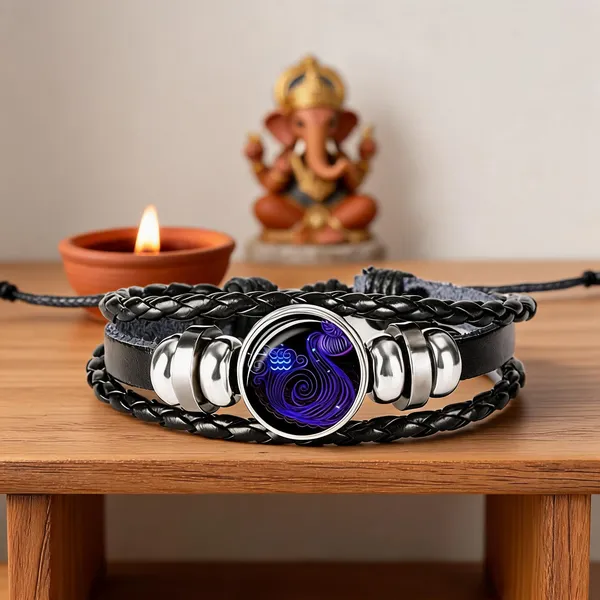 Black_And_Silver_Stainless_Steel_Zodiac_Bracelet