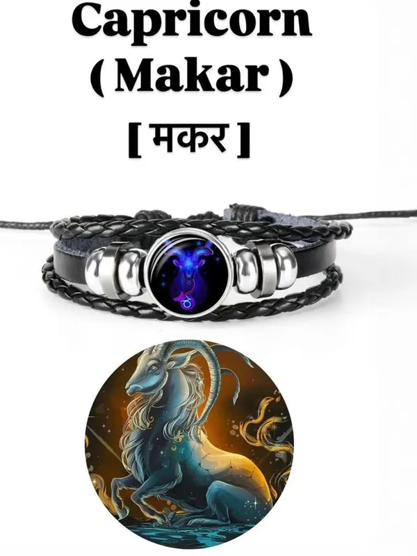 Black_And_Silver_Stainless_Steel_Zodiac_Bracelet