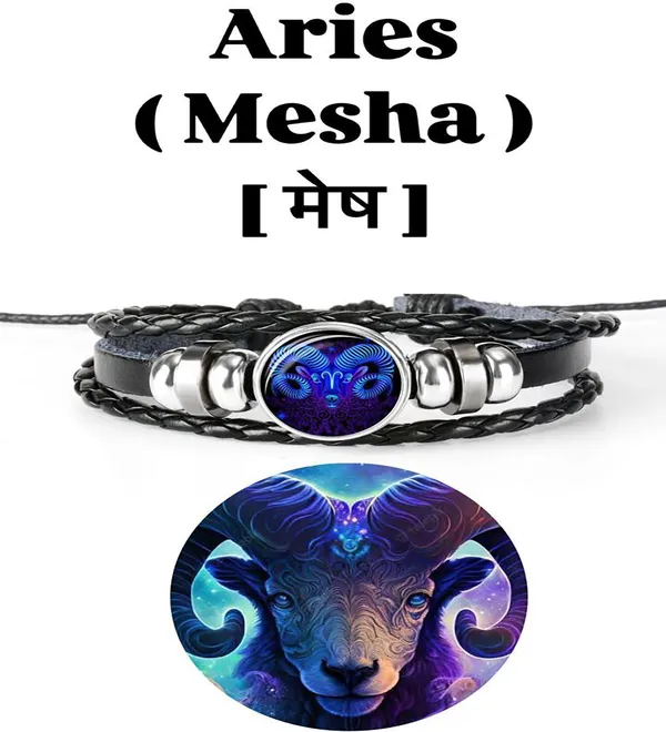 Black_And_Silver_Stainless_Steel_Zodiac_Bracelet