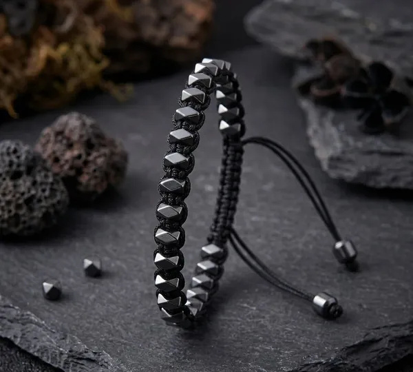 Black_Stainless_Steel_Charm_Bracelet
