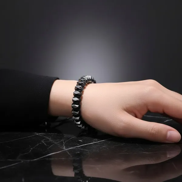 Black_Stainless_Steel_Charm_Bracelet