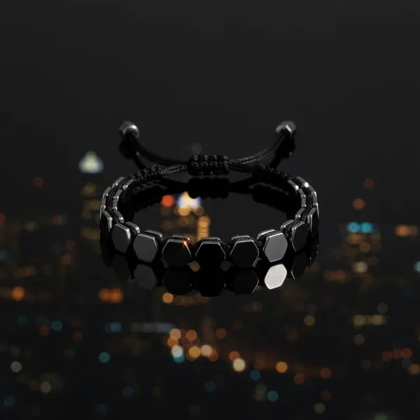 Silver_Black_Stainless_Steel_Charm_Bracelet