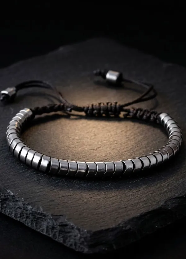 Silver_Black_Stainless_Steel_Single_Bracelet