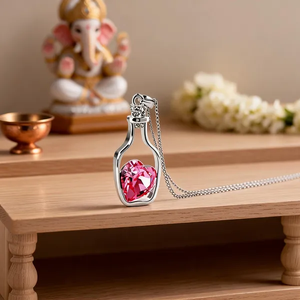 Pink_And_Silver_Stainless_Steel_Pink_Heart_Pendant_Necklace
