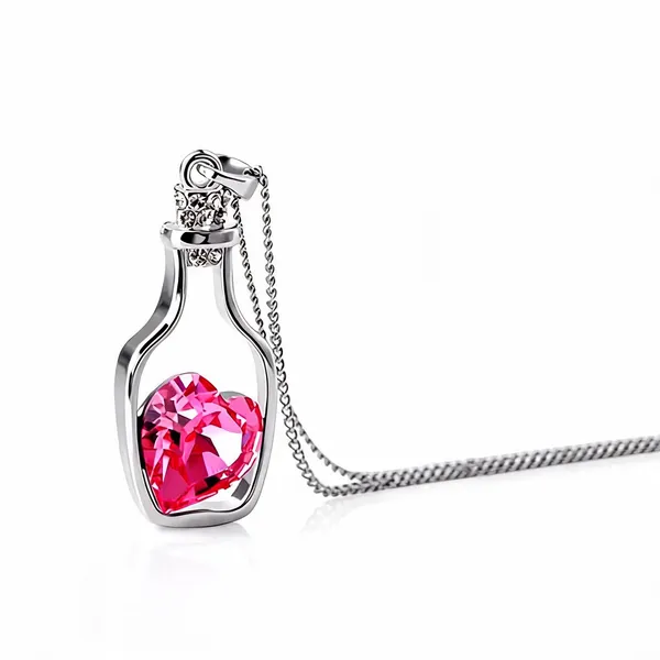Pink_And_Silver_Stainless_Steel_Pink_Heart_Pendant_Necklace