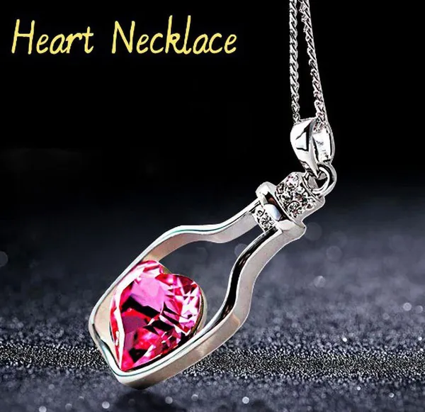 Pink_And_Silver_Stainless_Steel_Pink_Heart_Pendant_Necklace