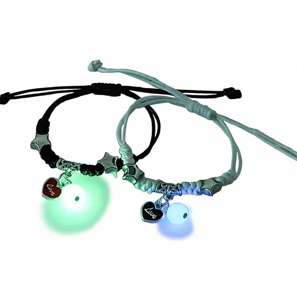 Black_White_Stainless_Steel,Acrylic_Plastic_Lock_And_Key_Couple_Bracelet_Set