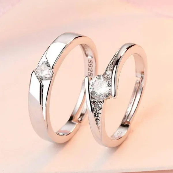 Silver_Stainless_Steel_King_Queen_Couple_Ring_Set