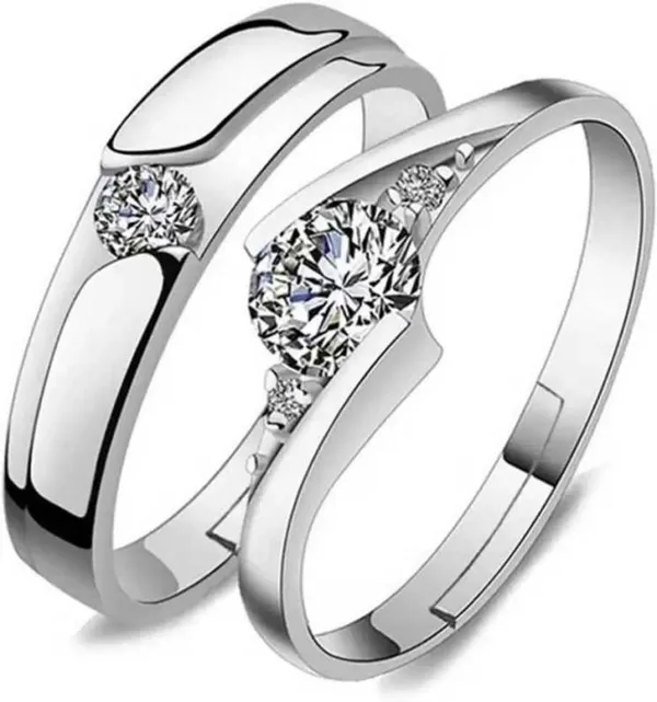Silver_Stainless_Steel_King_Queen_Couple_Ring_Set