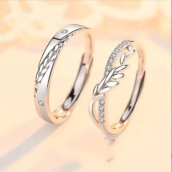Silver_Stainless_Steel_Couple_Ring_Set