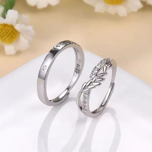 Silver_Stainless_Steel_Couple_Ring_Set