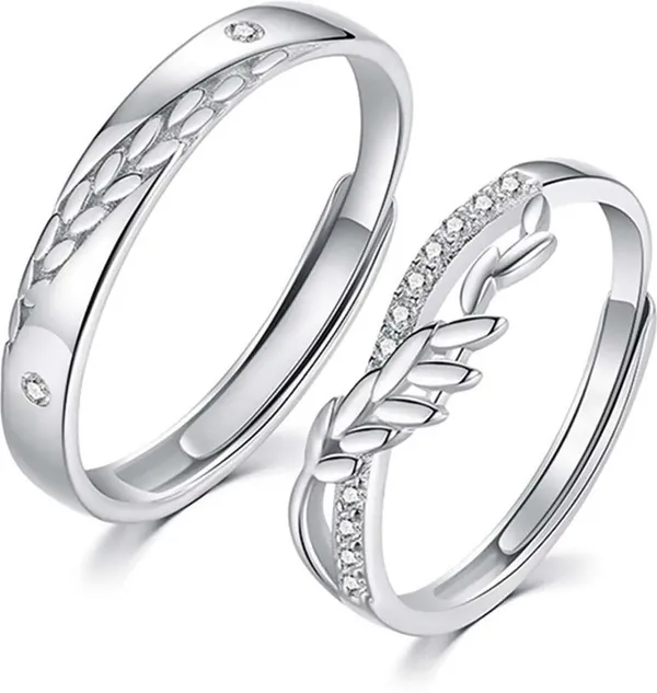 Silver_Stainless_Steel_Couple_Ring_Set