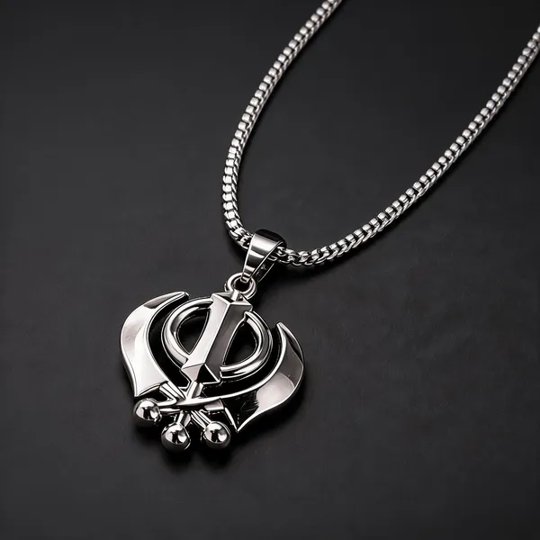 Silver_Stainless_Steel_Khanda_Pendant_Necklace