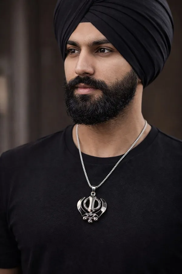 Silver_Stainless_Steel_Khanda_Pendant_Necklace