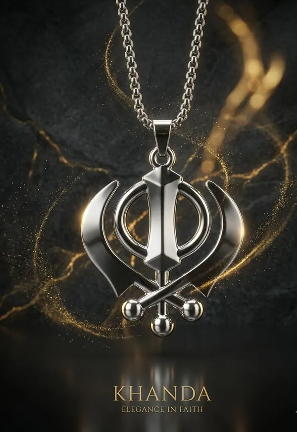 Silver_Stainless_Steel_Khanda_Pendant_Necklace