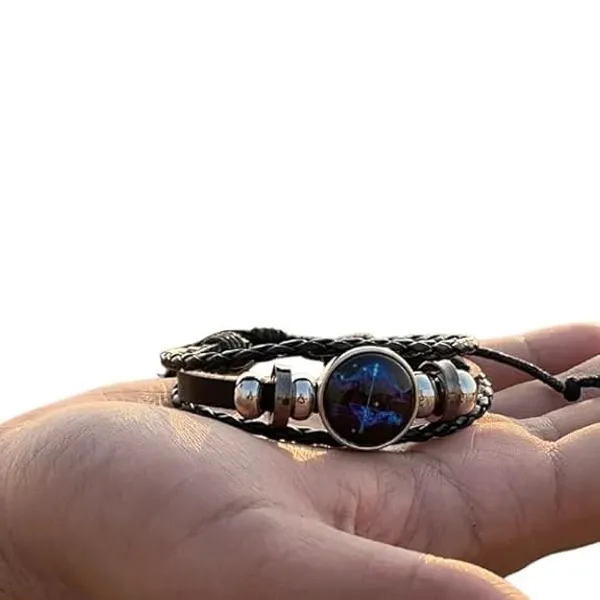 Black_Stainless_Steel_Zodiac_Bracelet