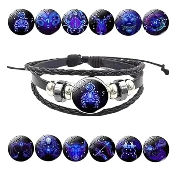 Black_Stainless_Steel_Zodiac_Bracelet