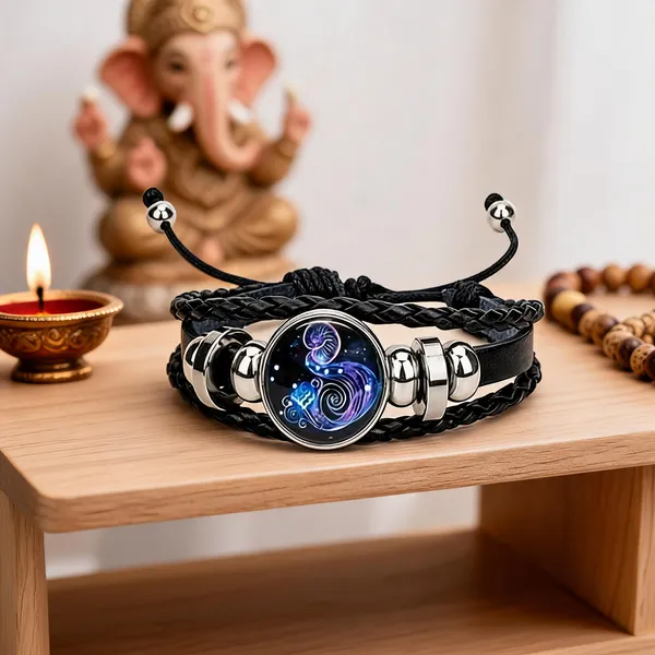 Black_Stainless_Steel_Zodiac_Bracelet