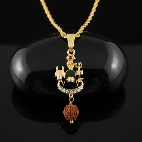 Gold_Stainless_Steel_Shiva_Trishul_Damru_Pendant_Necklace