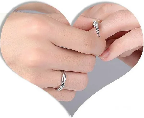 Silver_Stainless_Steel_Couple_Ring_Set