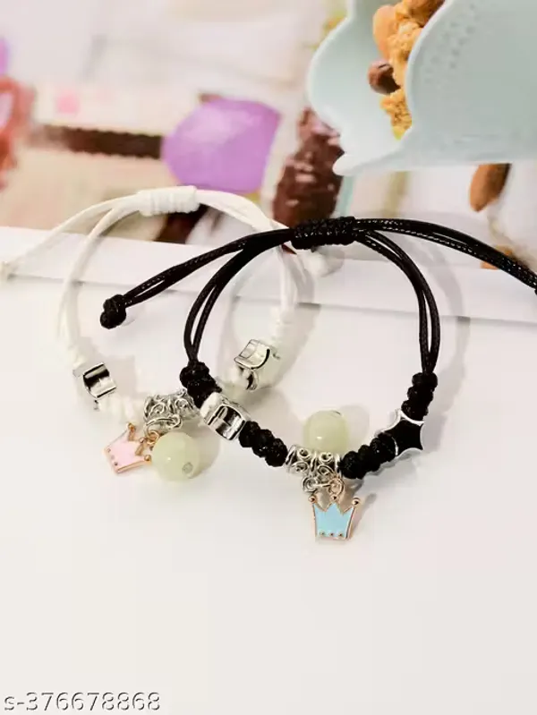 White_Brown_Stainless_Steel,Acrylic_Plastic_Bracelet
