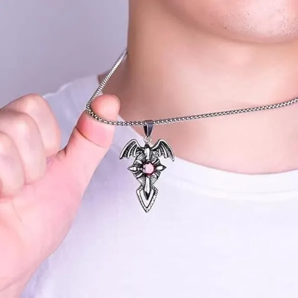 Silver_Stainless_Steel_Dragon_Pendant_Necklace