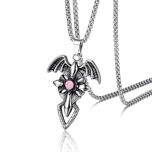 Silver_Stainless_Steel_Dragon_Pendant_Necklace