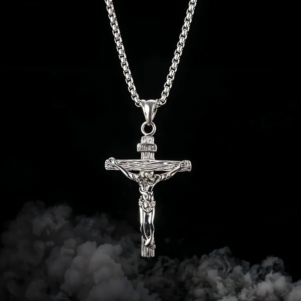 Silver_Stainless_Steel_Jesus_Pendant_Necklace