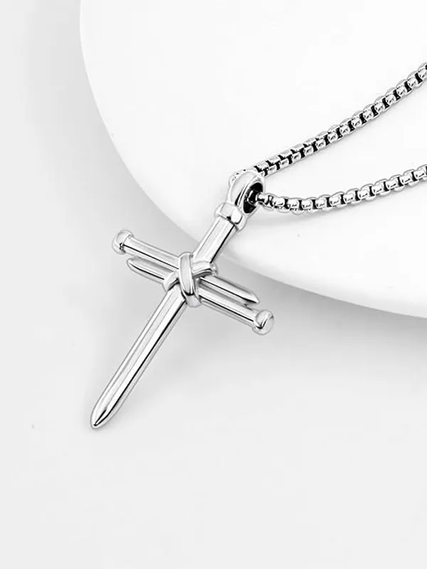 Silver_Stainless_Steel_Cross_Pendant_Necklace