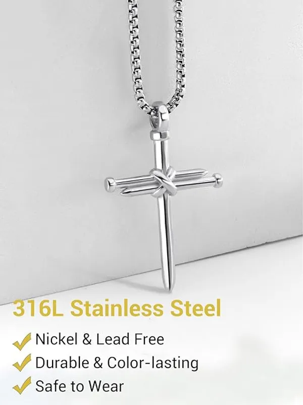 Silver_Stainless_Steel_Cross_Pendant_Necklace