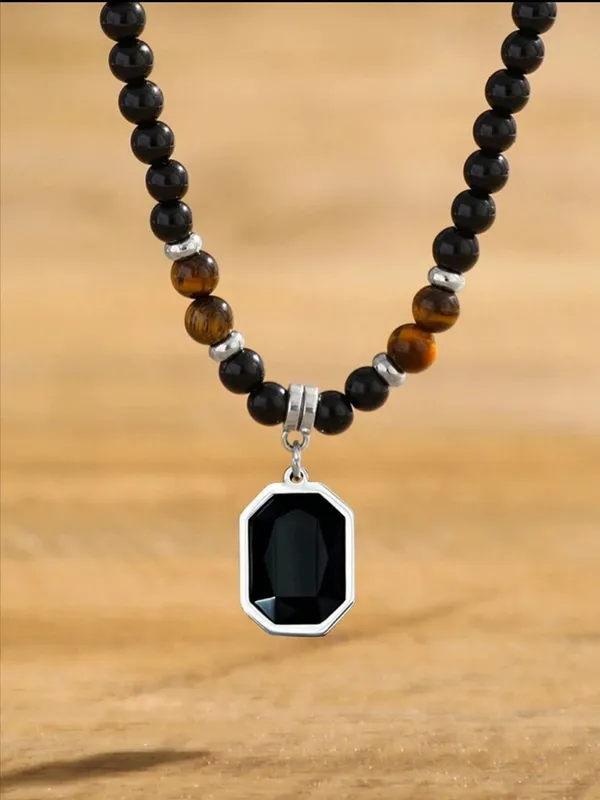 Black_Stainless_Steel_Pendant_Necklace
