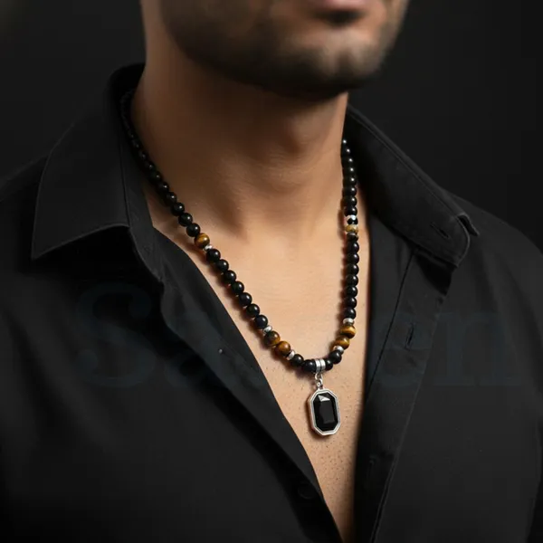 Black_Stainless_Steel_Pendant_Necklace