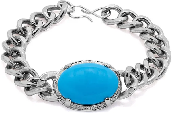 Blue_Silver_Stainless_Steel_Single_Bracelet